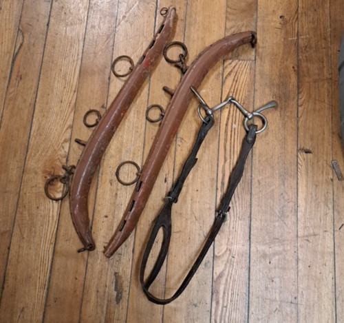 Antique horse mule yoke hames - antique,